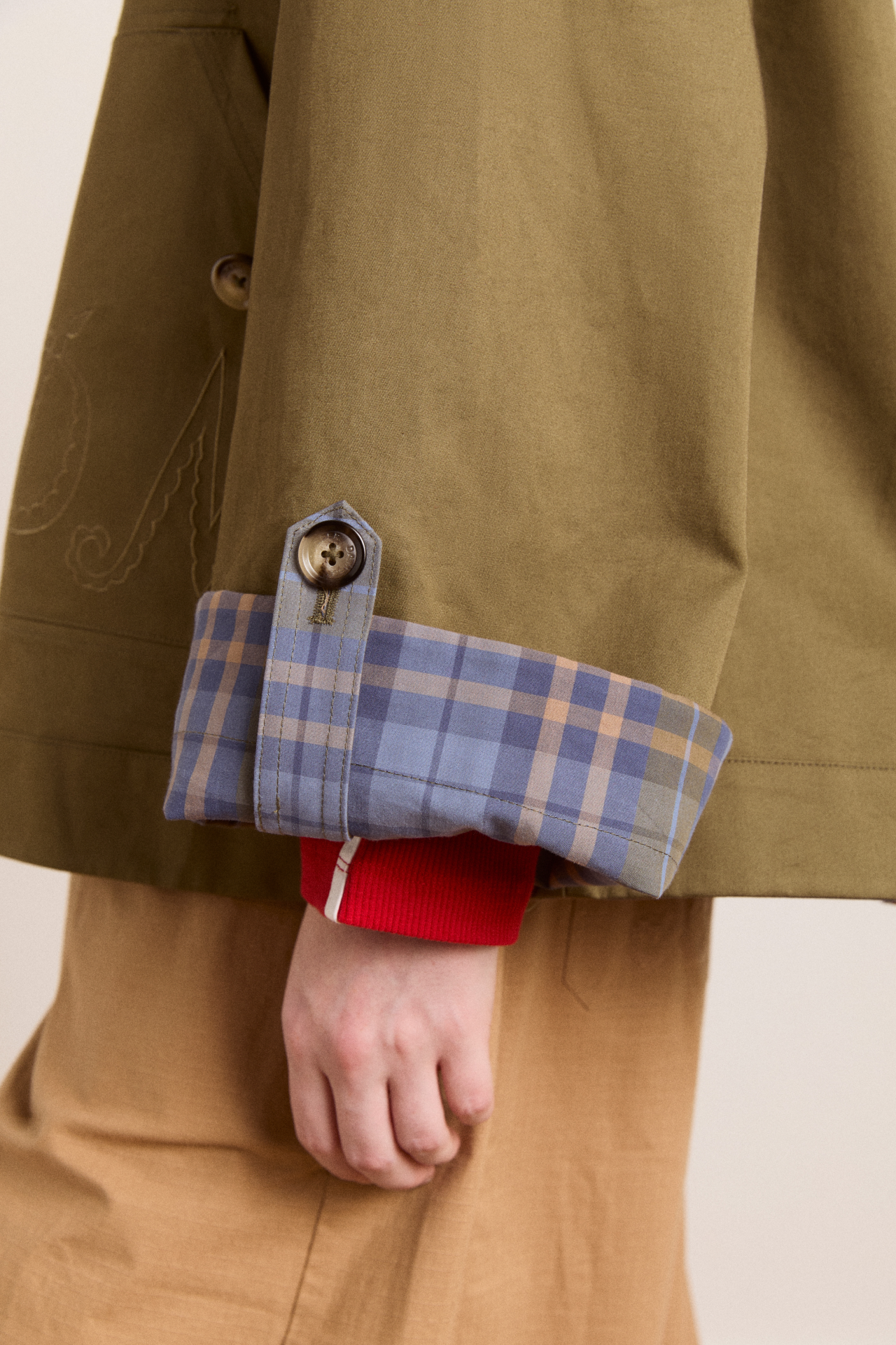 Olive Reversible Crop Trench