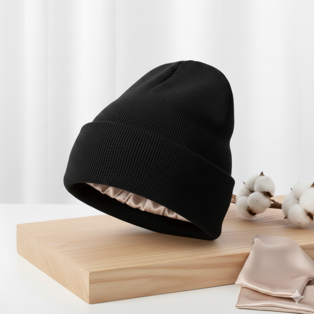 Luna | Satin-Lined Knitted Beanie