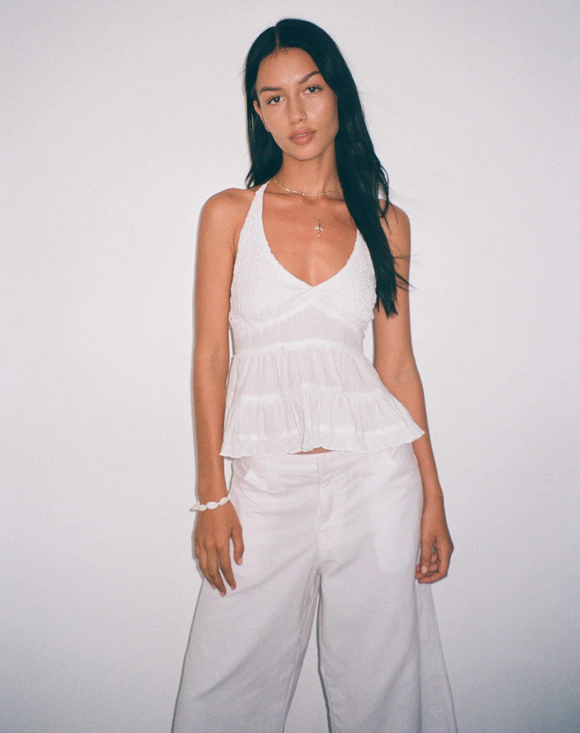 Juanita Frill Halterneck Top