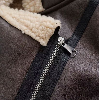 Leather Teddy Jacket