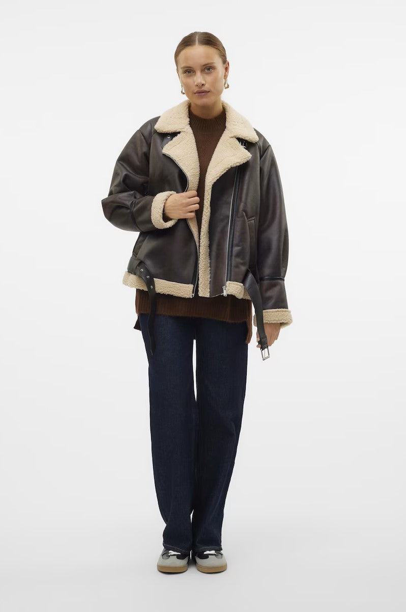 Leather Teddy Jacket