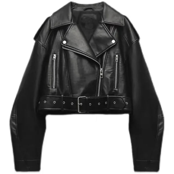 Noa | Cropped Leather Jacket