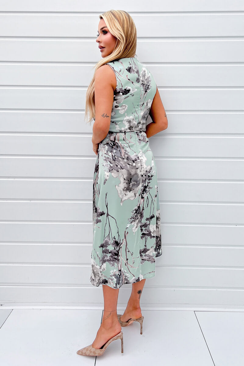 Duck Egg Gathered Dress