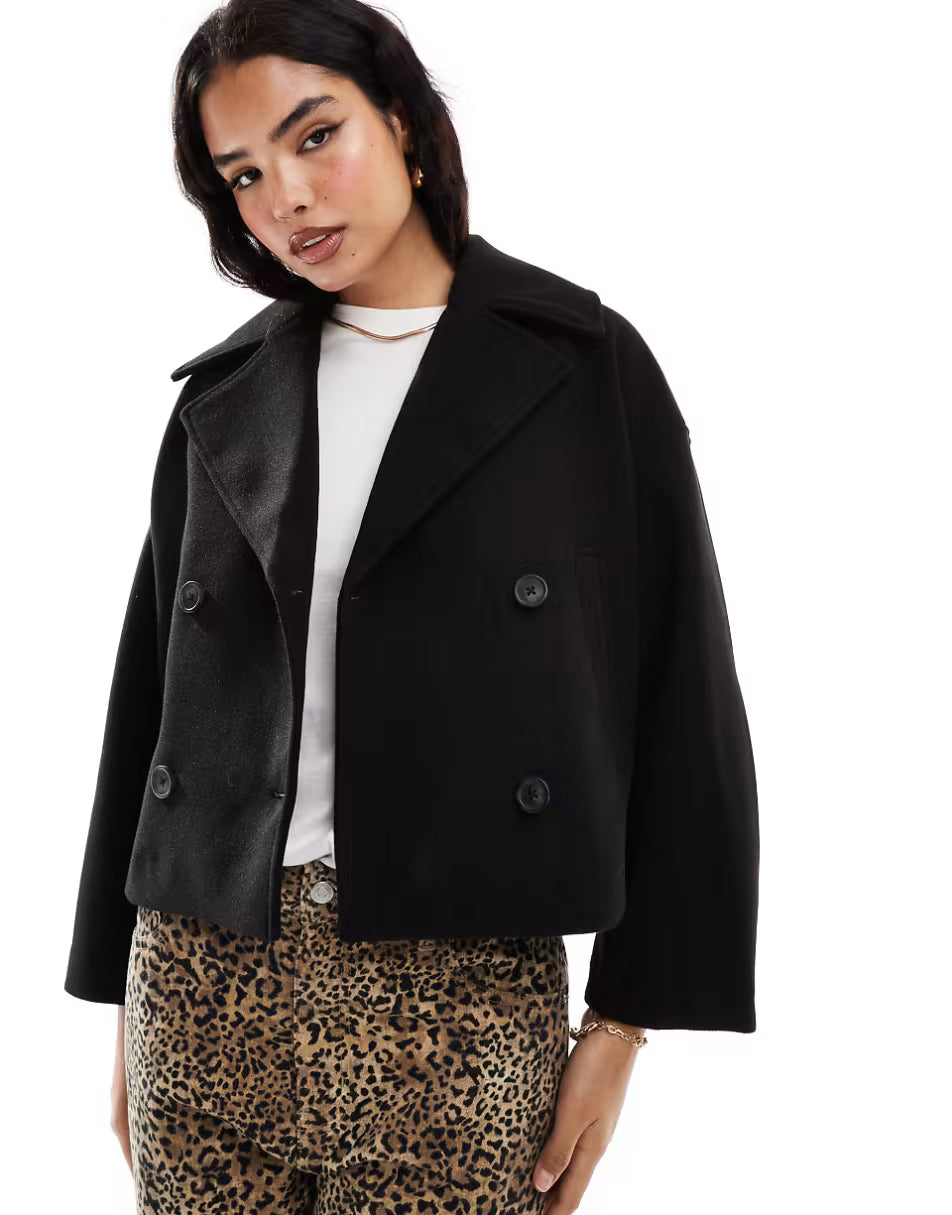 Malia | Cropped Button Coat