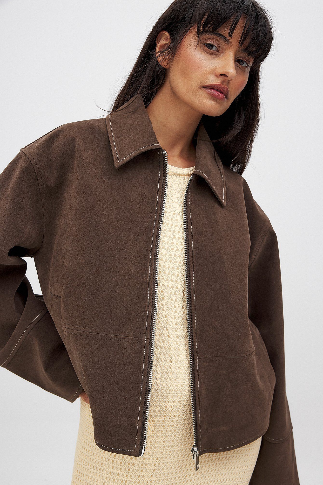 Oversized Suede Jacket