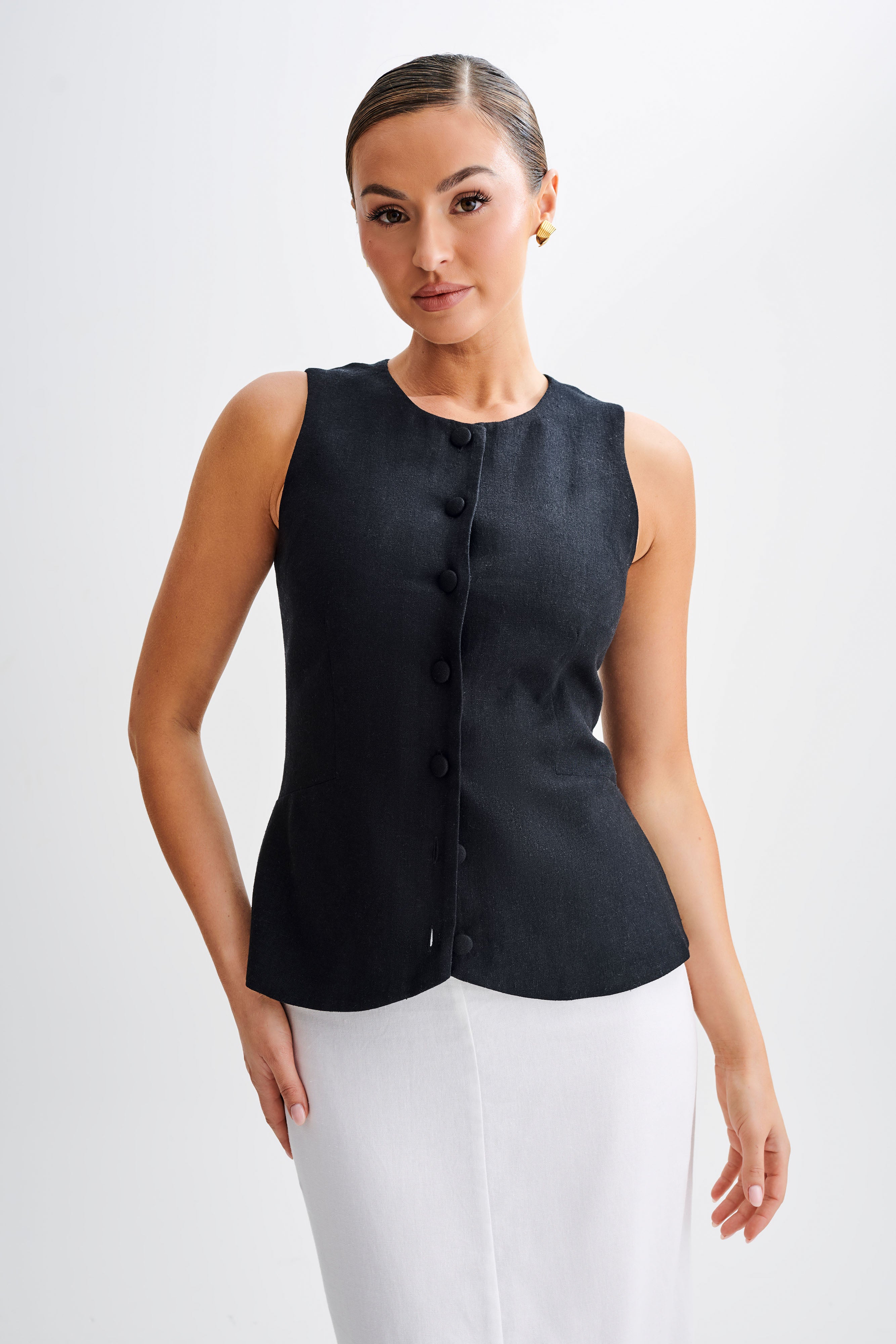 Laurence Sleeveless Longline Top