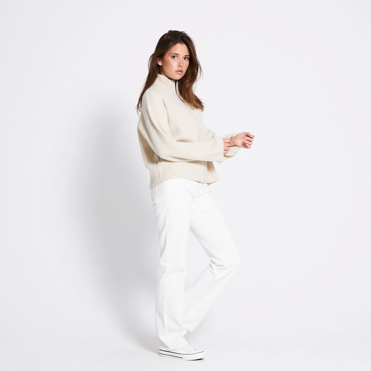 Liora | Ribbed Zip Cardigan