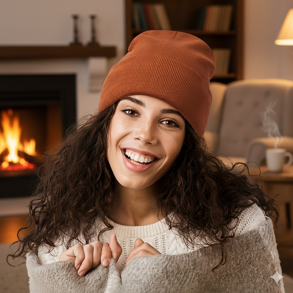 Luna | Satin-Lined Knitted Beanie