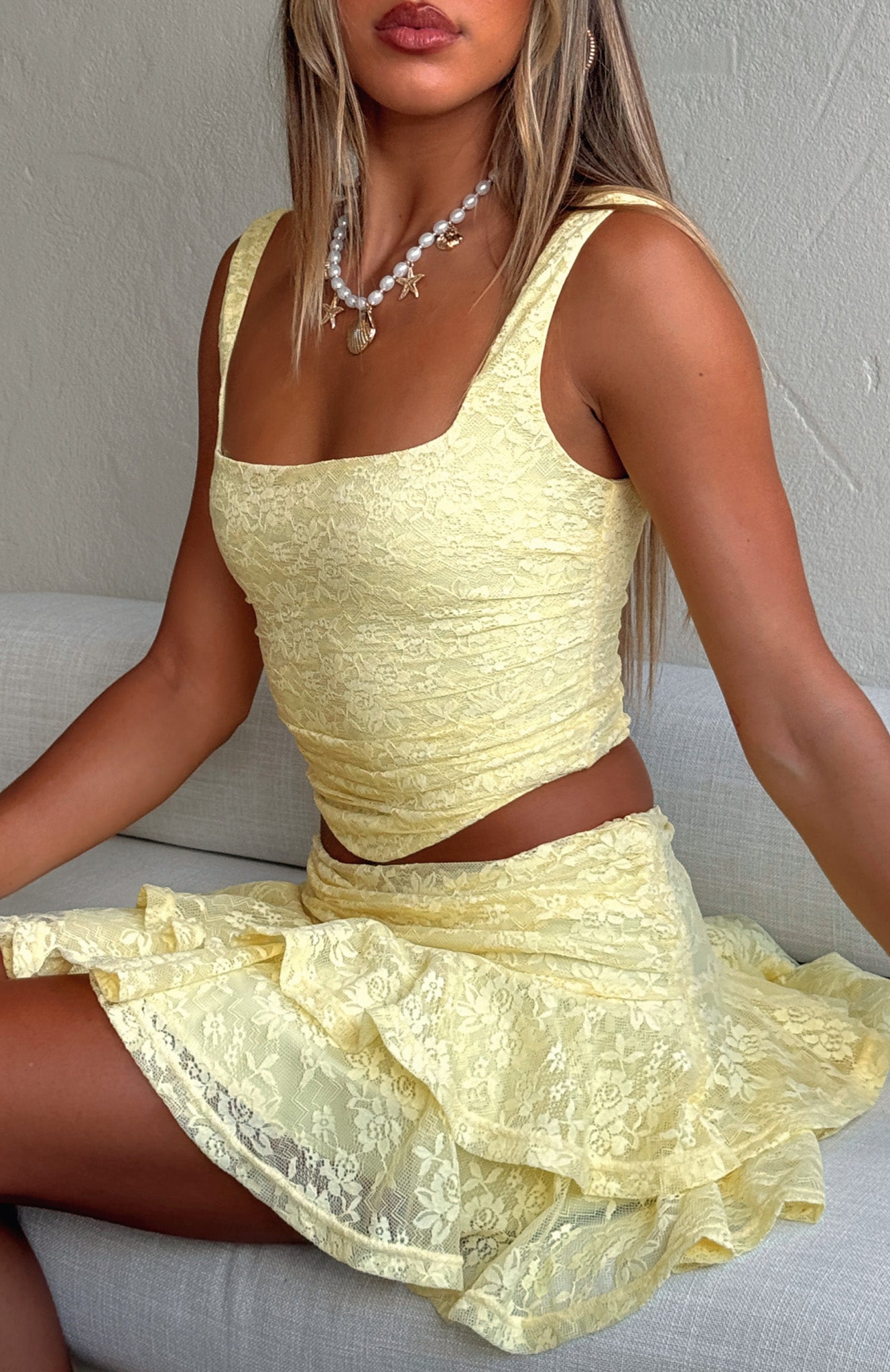 Lemon Party Bustier Set