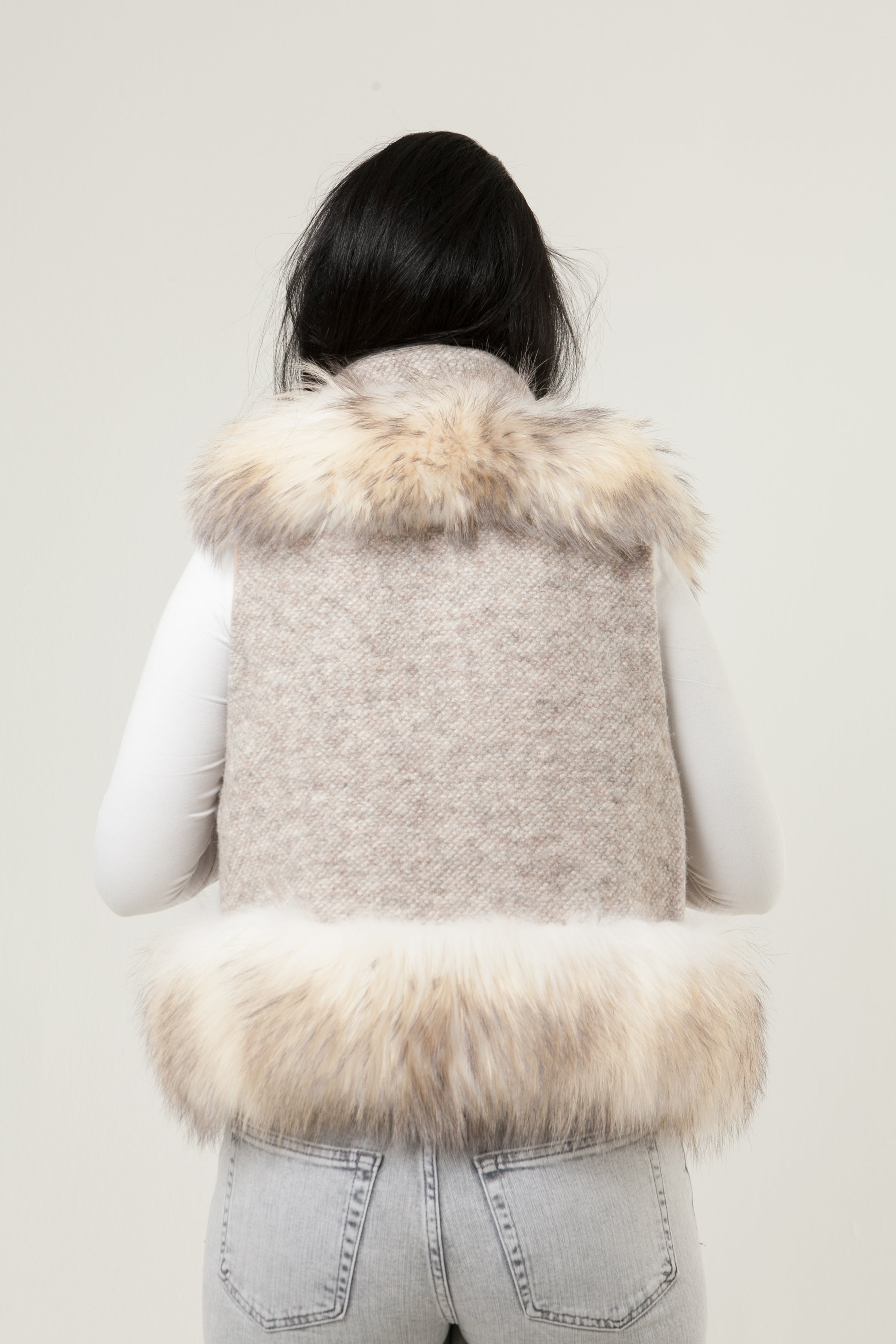 Chic Tweed Detail Vest