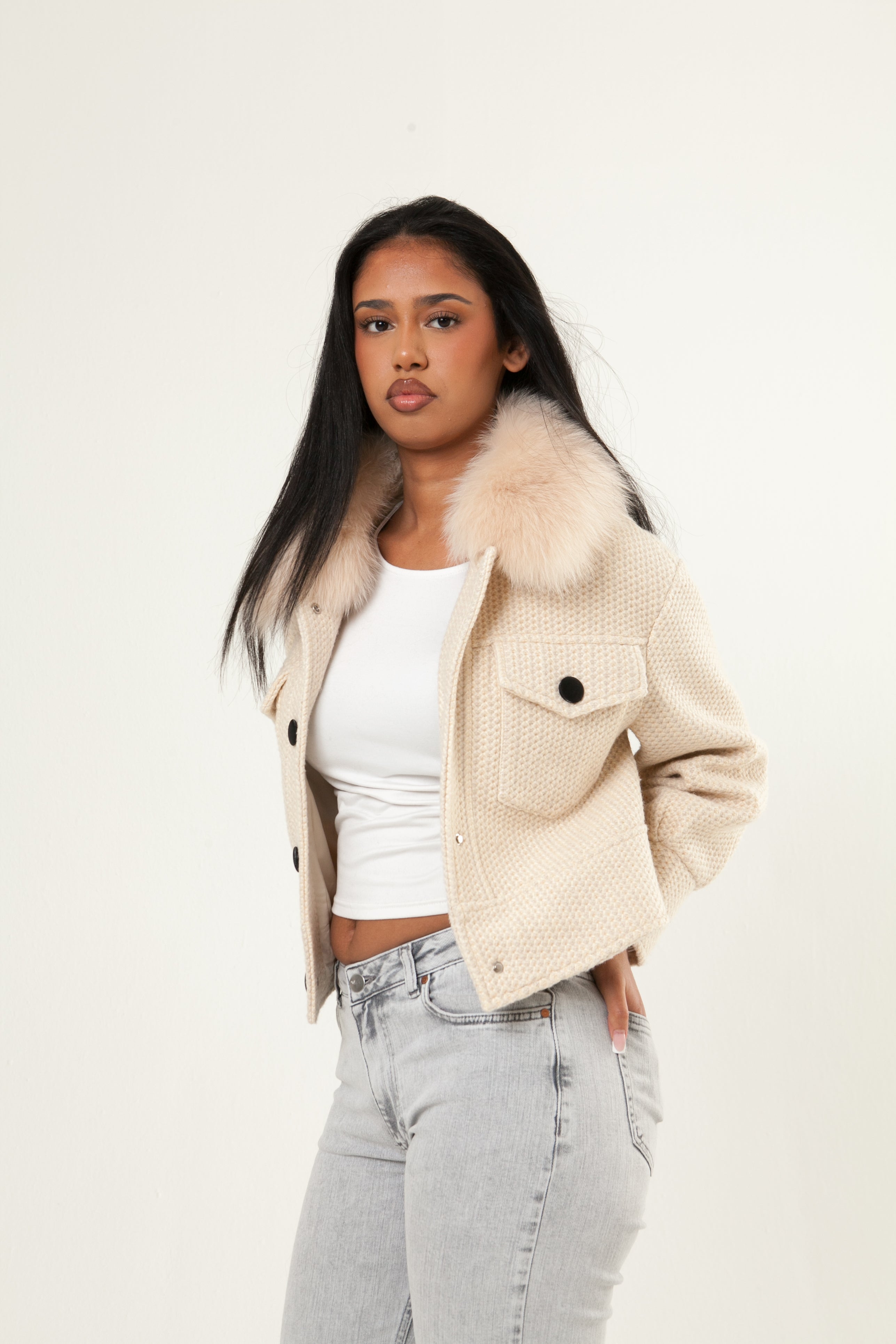 Button Up Wool Jacket