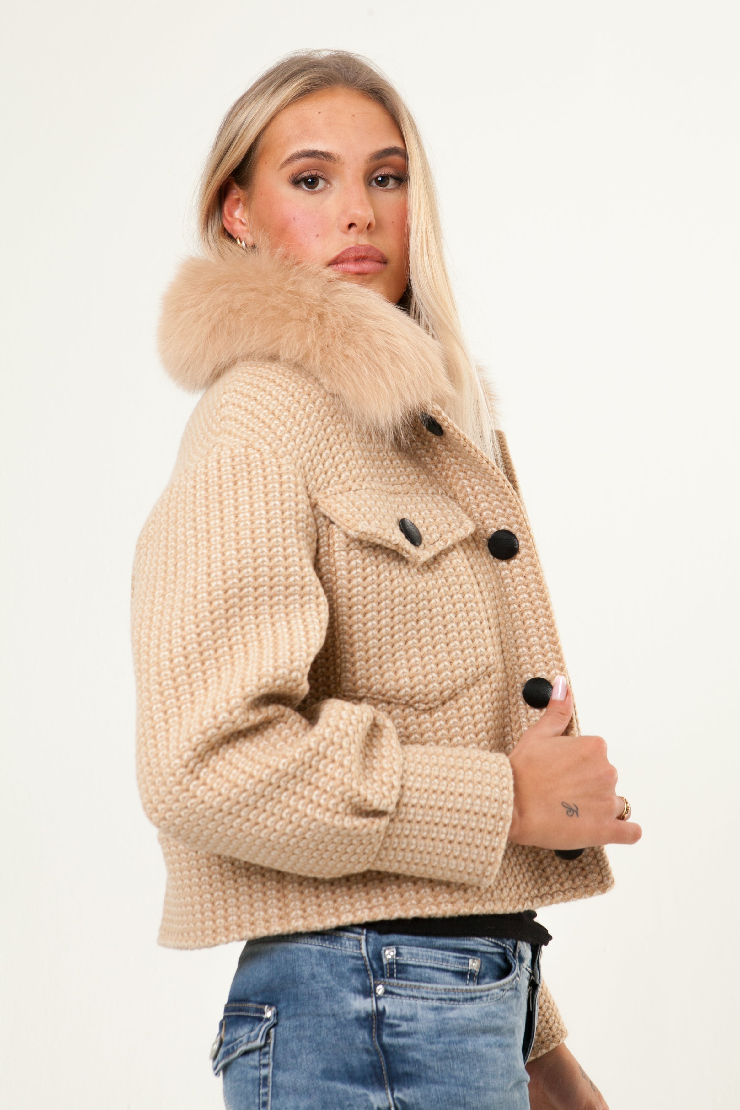 Button Up Wool Jacket