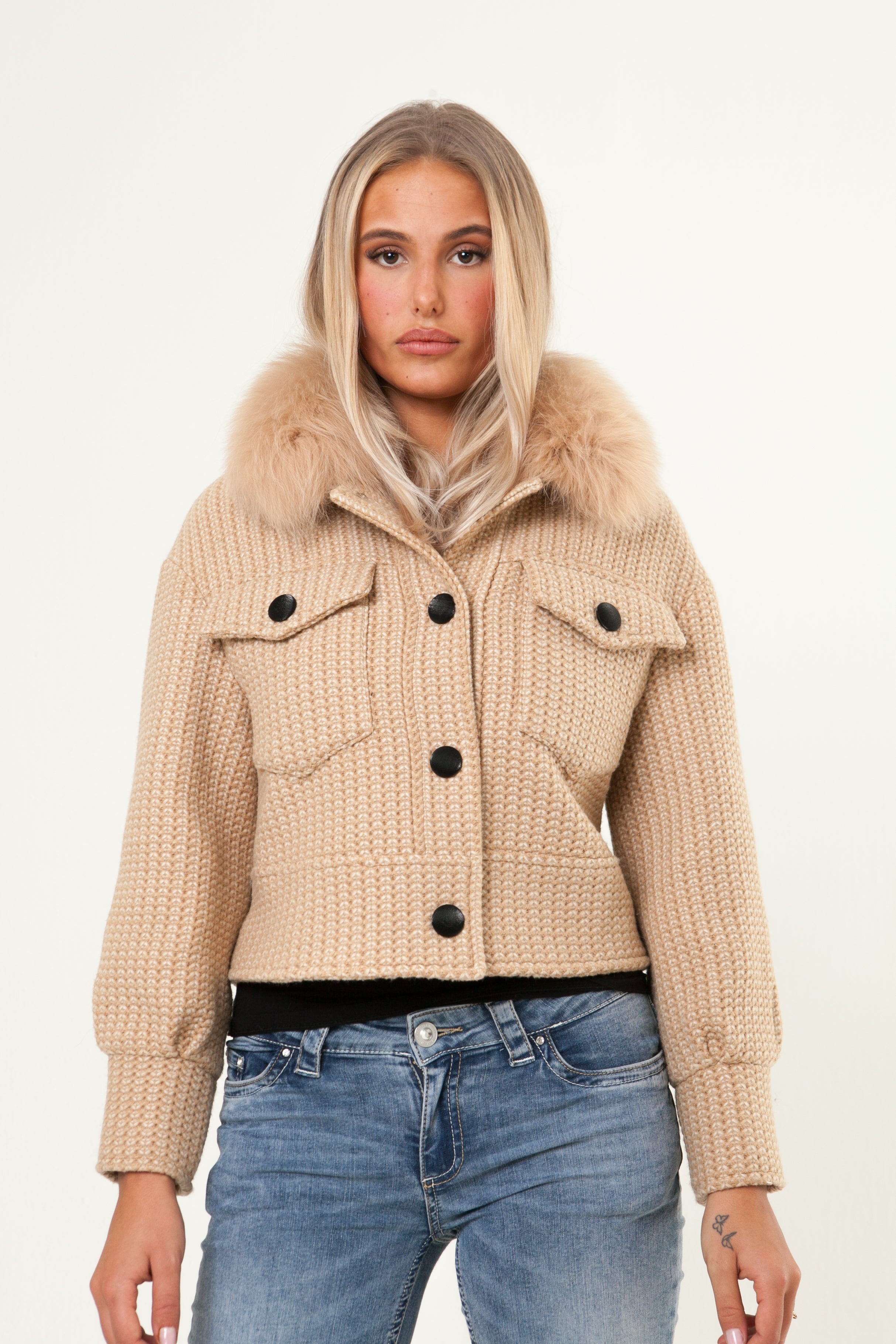 Button Up Wool Jacket