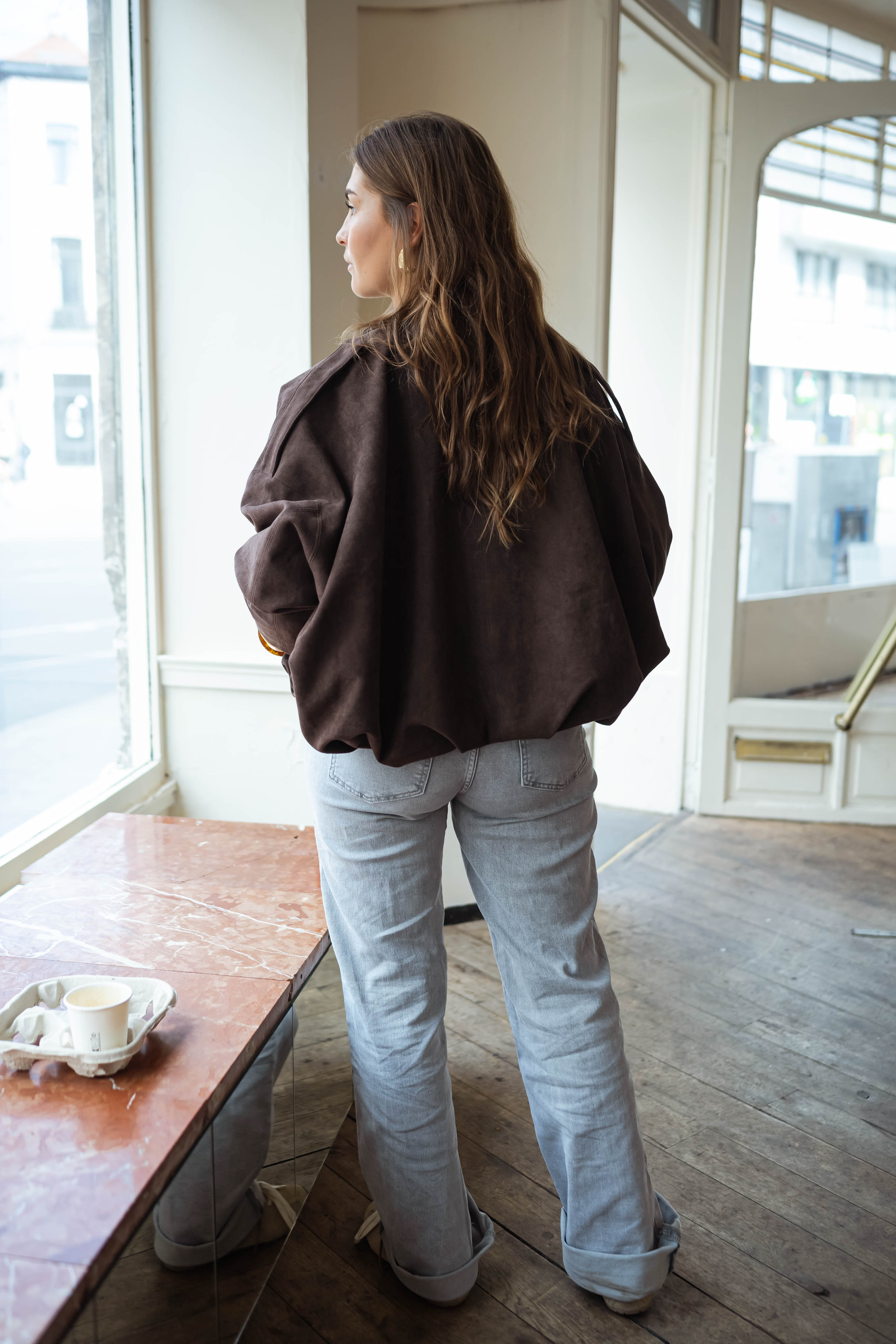 Suede Effect Jacket
