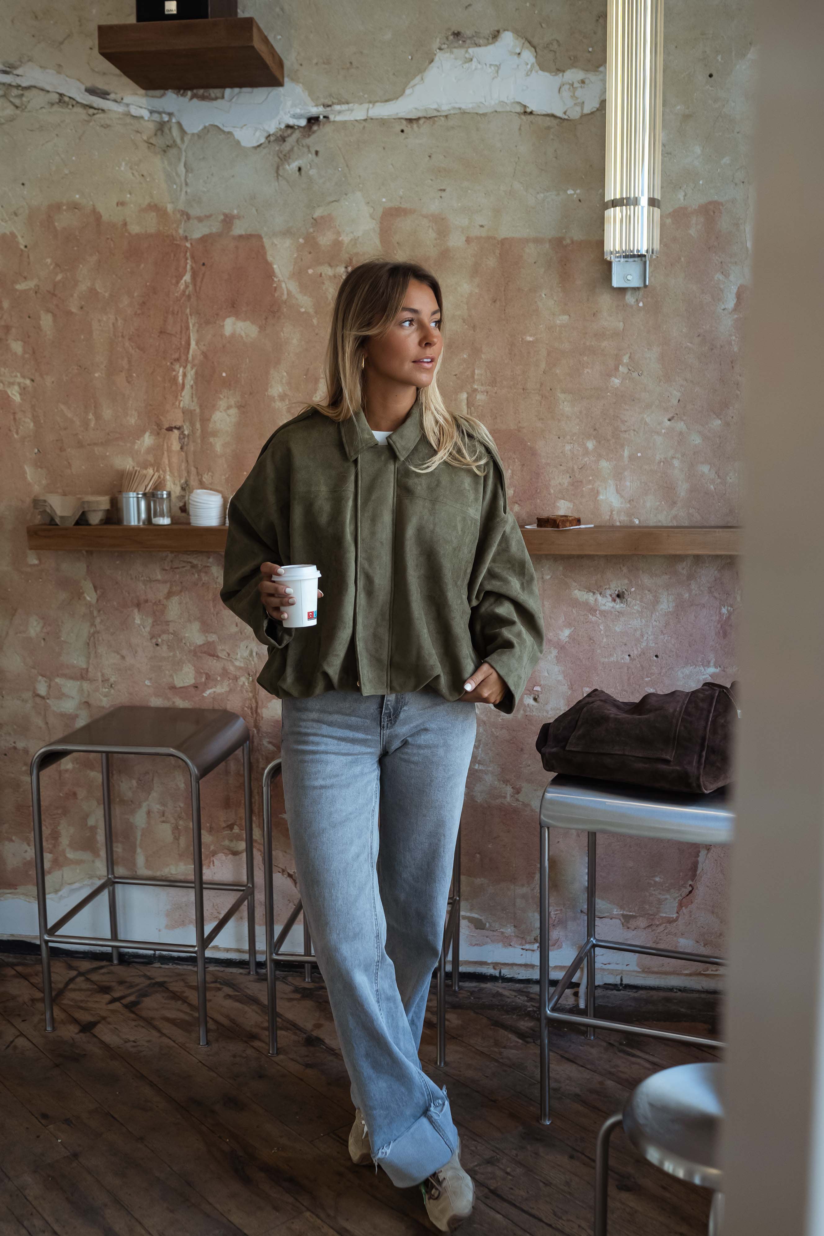 Suede Effect Jacket