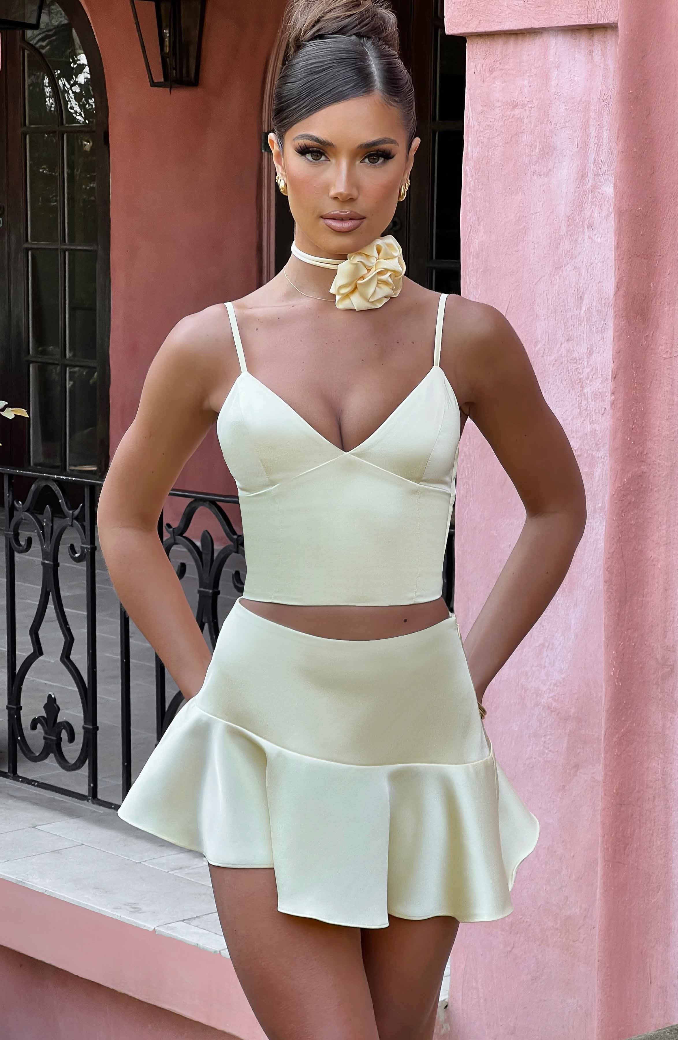Tutku Mini Skirt - Lemon