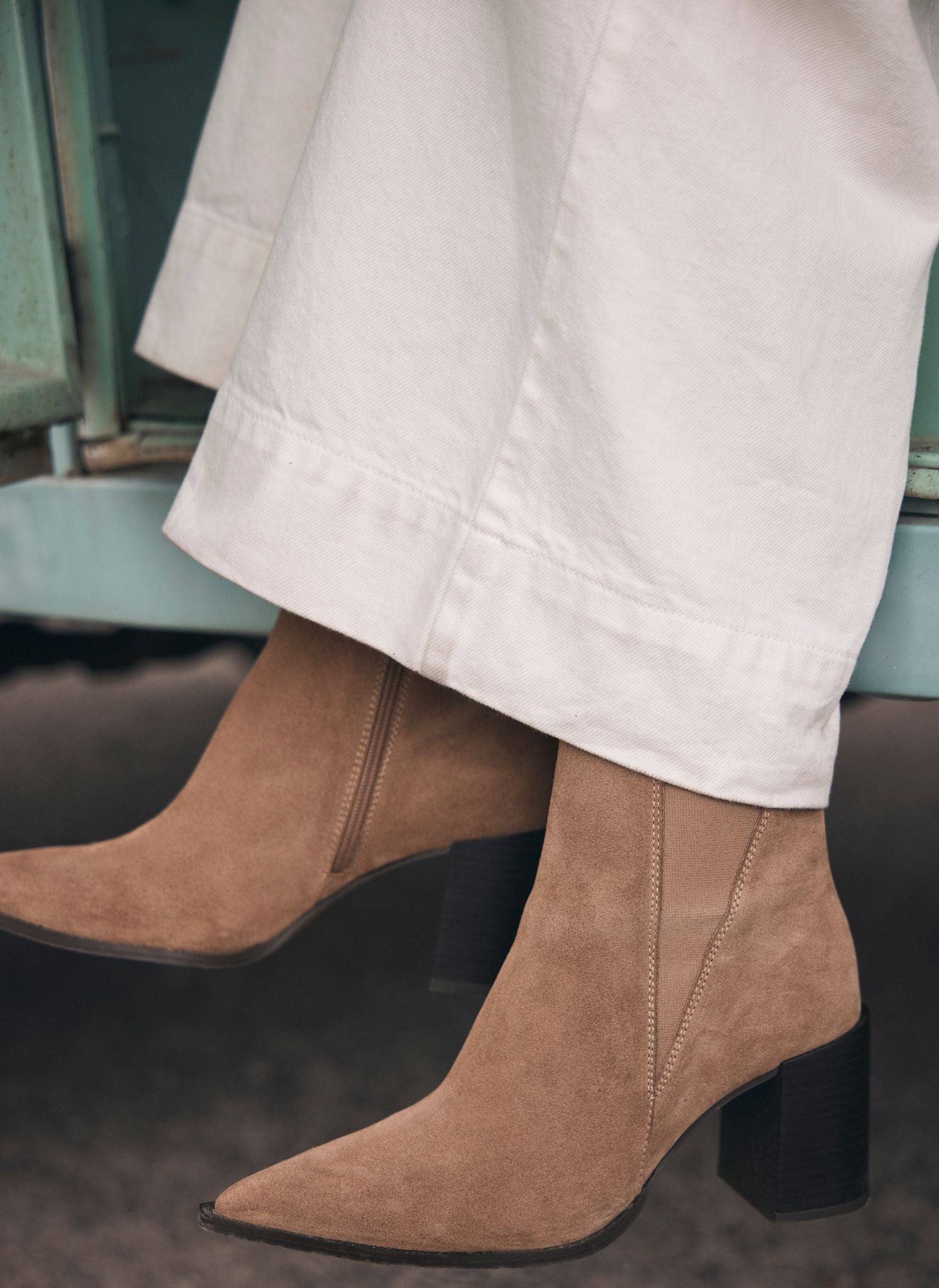Suede Block Heel Boots