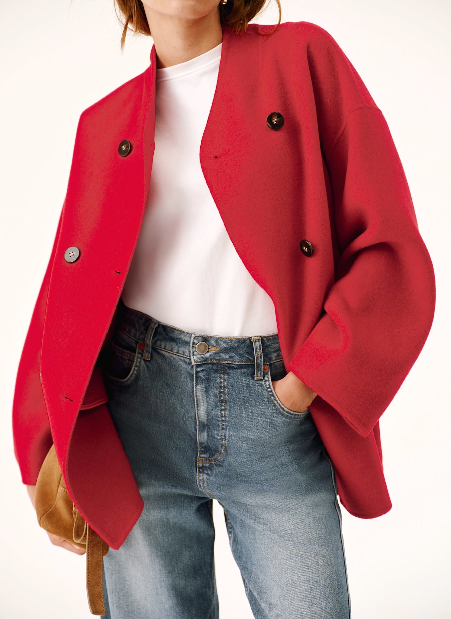 Anoush Red Wool Coat