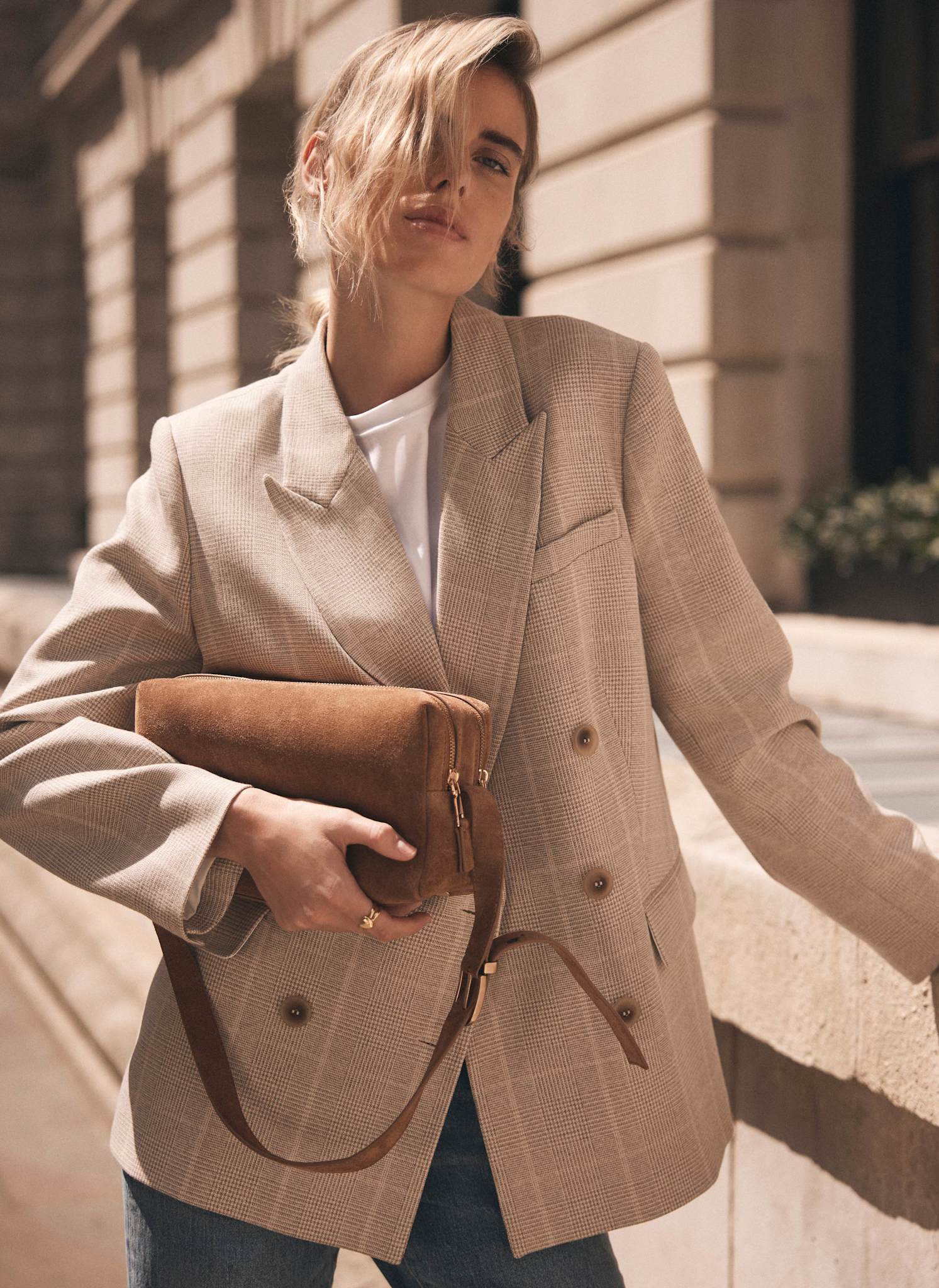 London Suede Shoulder Bag