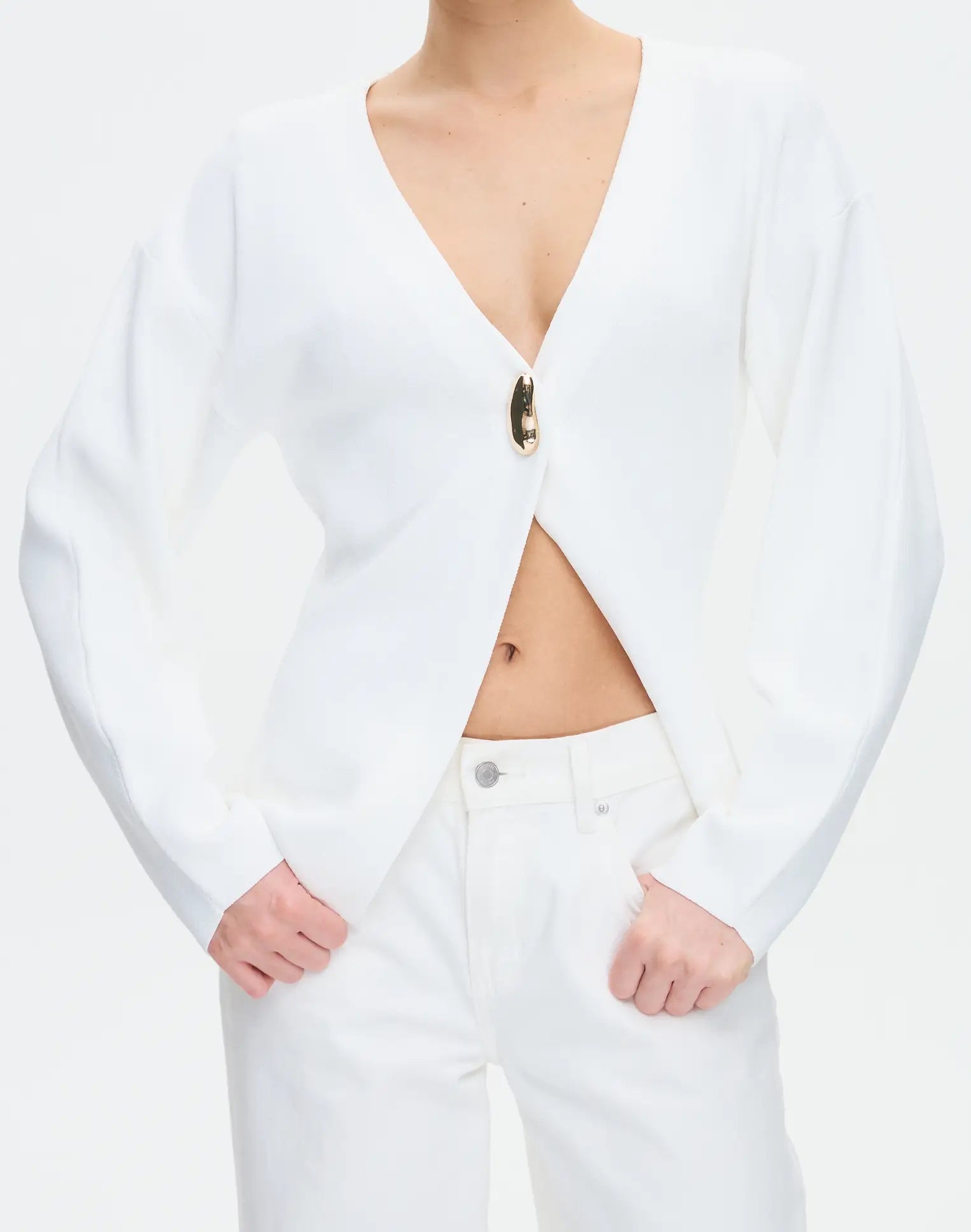 Oyster Core Cardigan - Black/White