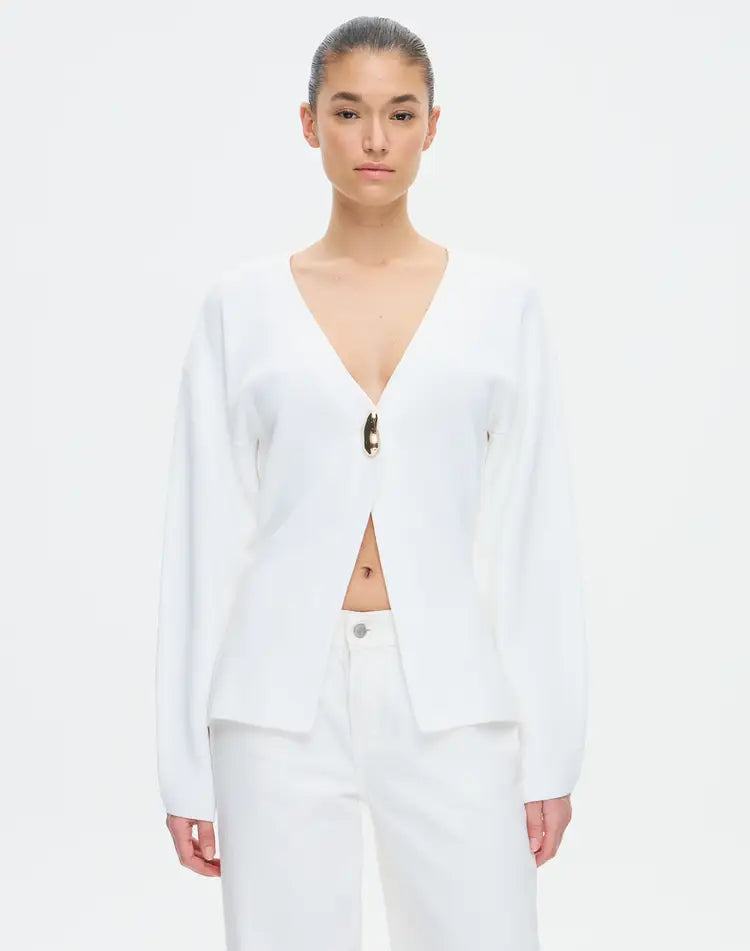 Oyster Core Cardigan - Black/White