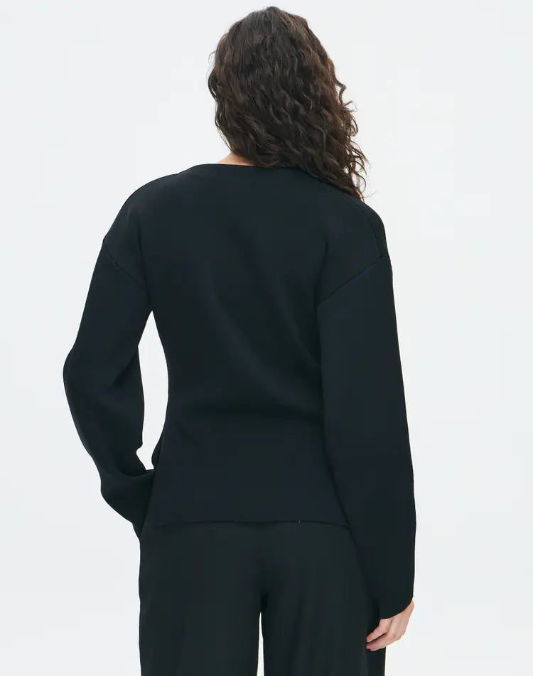 Oyster Core Cardigan - Black/White