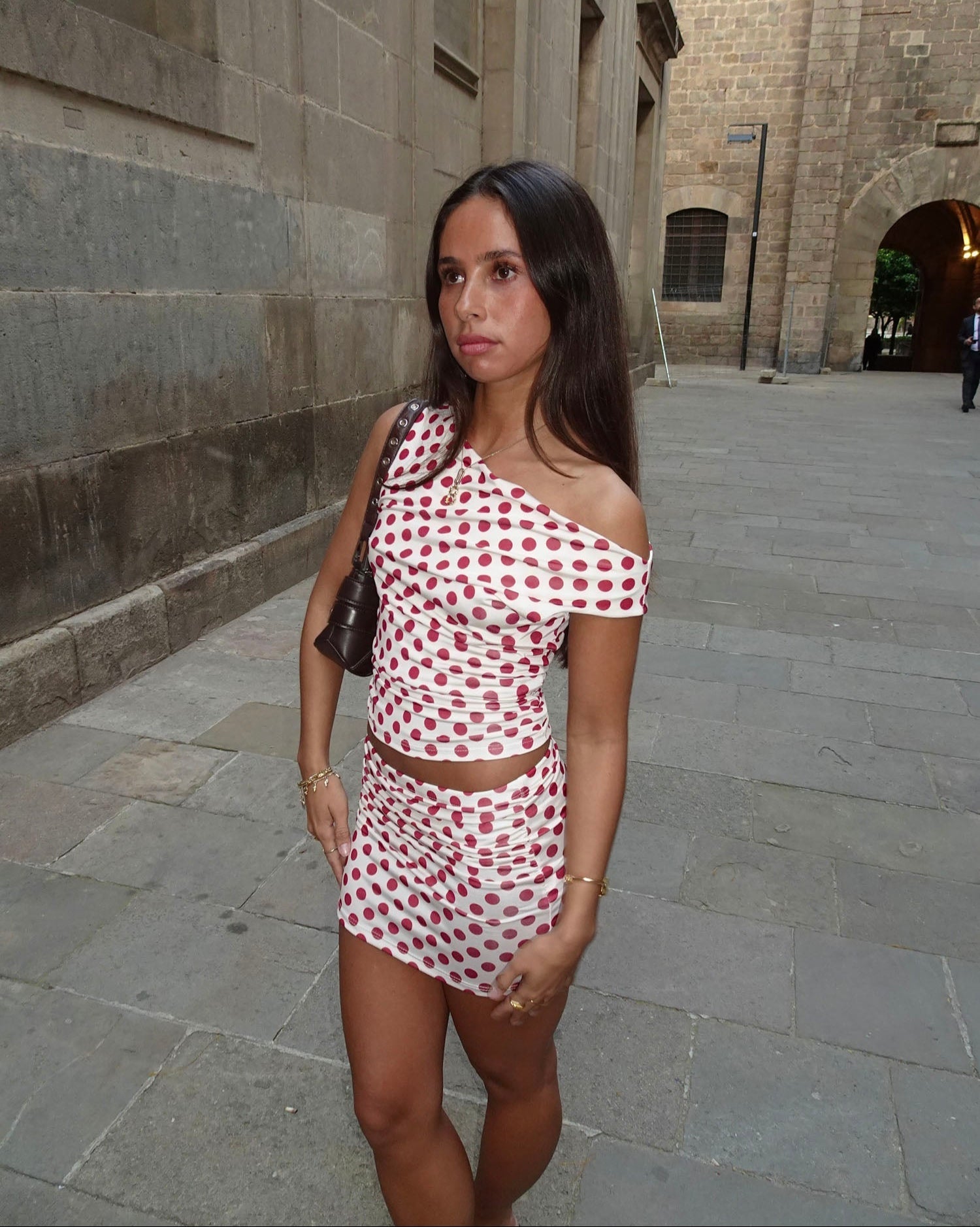 Catalina Polkadot Set – Red/white